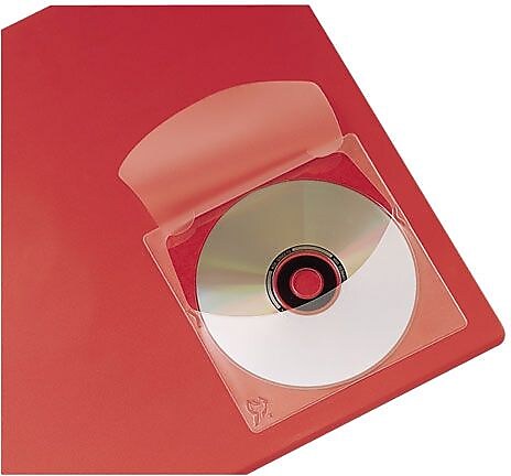 Cardinal HOLDit® Self-Adhesive CD Pockets, 5" x 5", 10/Pk