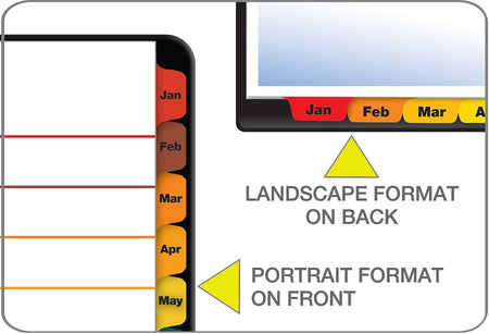 Cardinal OneStep Monthly Paper Dividers, 12-Tab, Multicolor