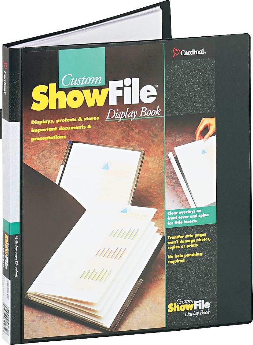 Cardinal ShowFile Display Books, 24 Pages/Book, Black