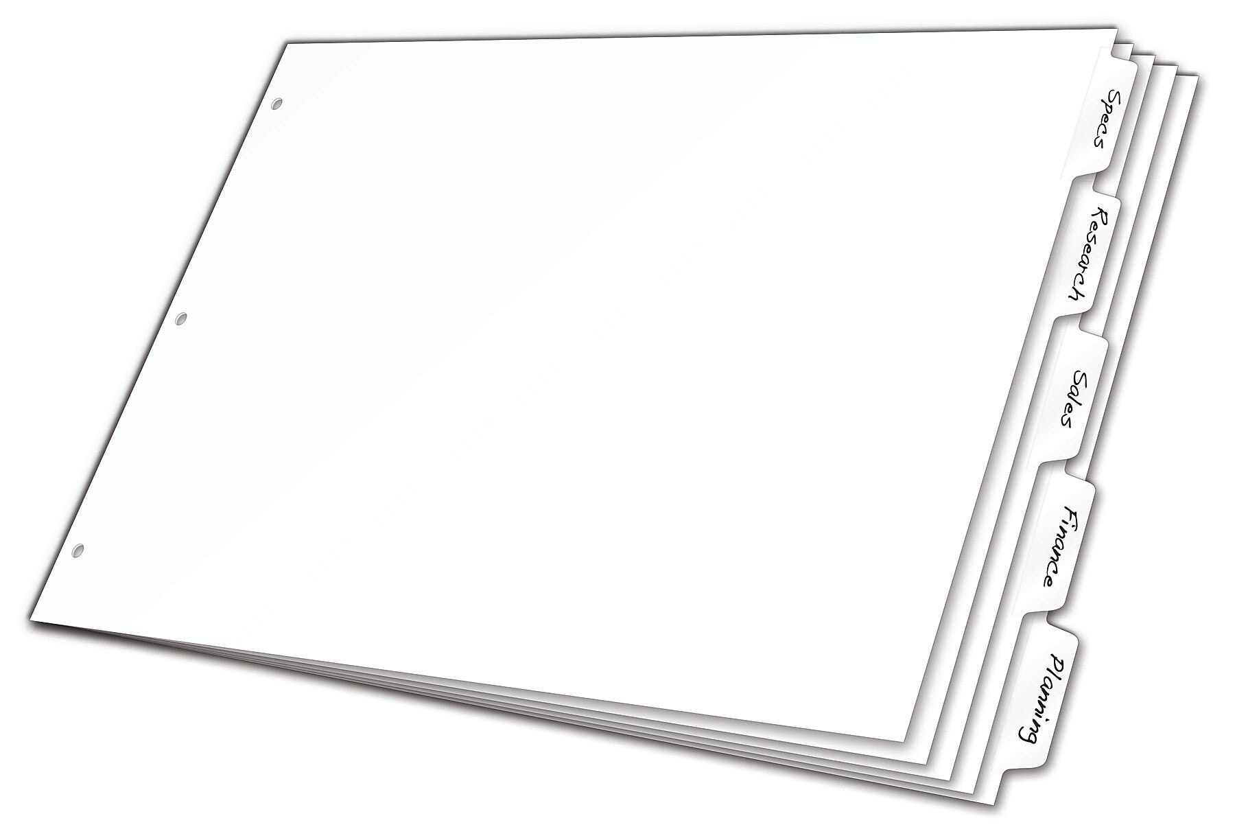 Cardinal Write & Erase Paper Dividers, 5-Tab, White