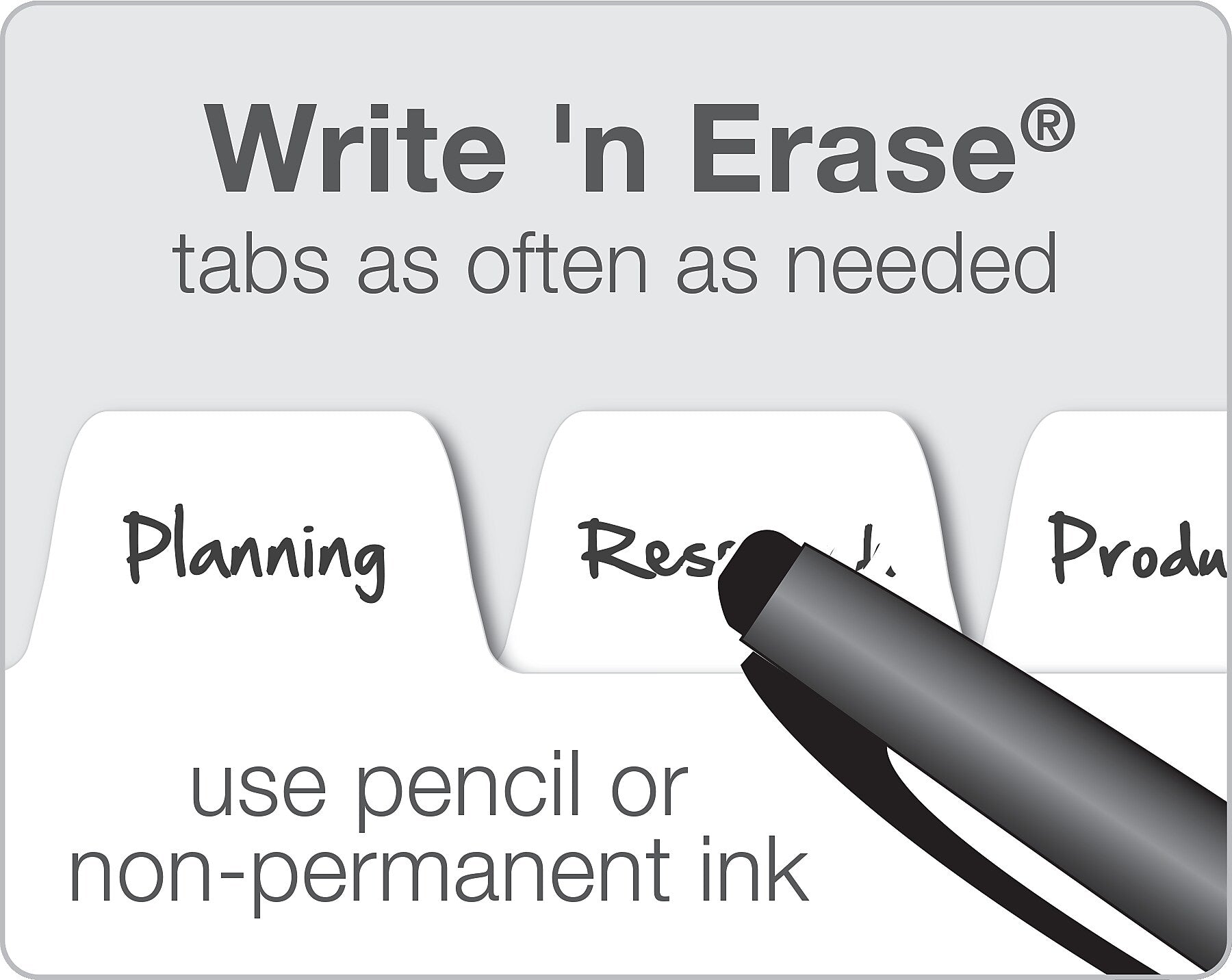 Cardinal Write & Erase Paper Dividers, 5-Tab, White