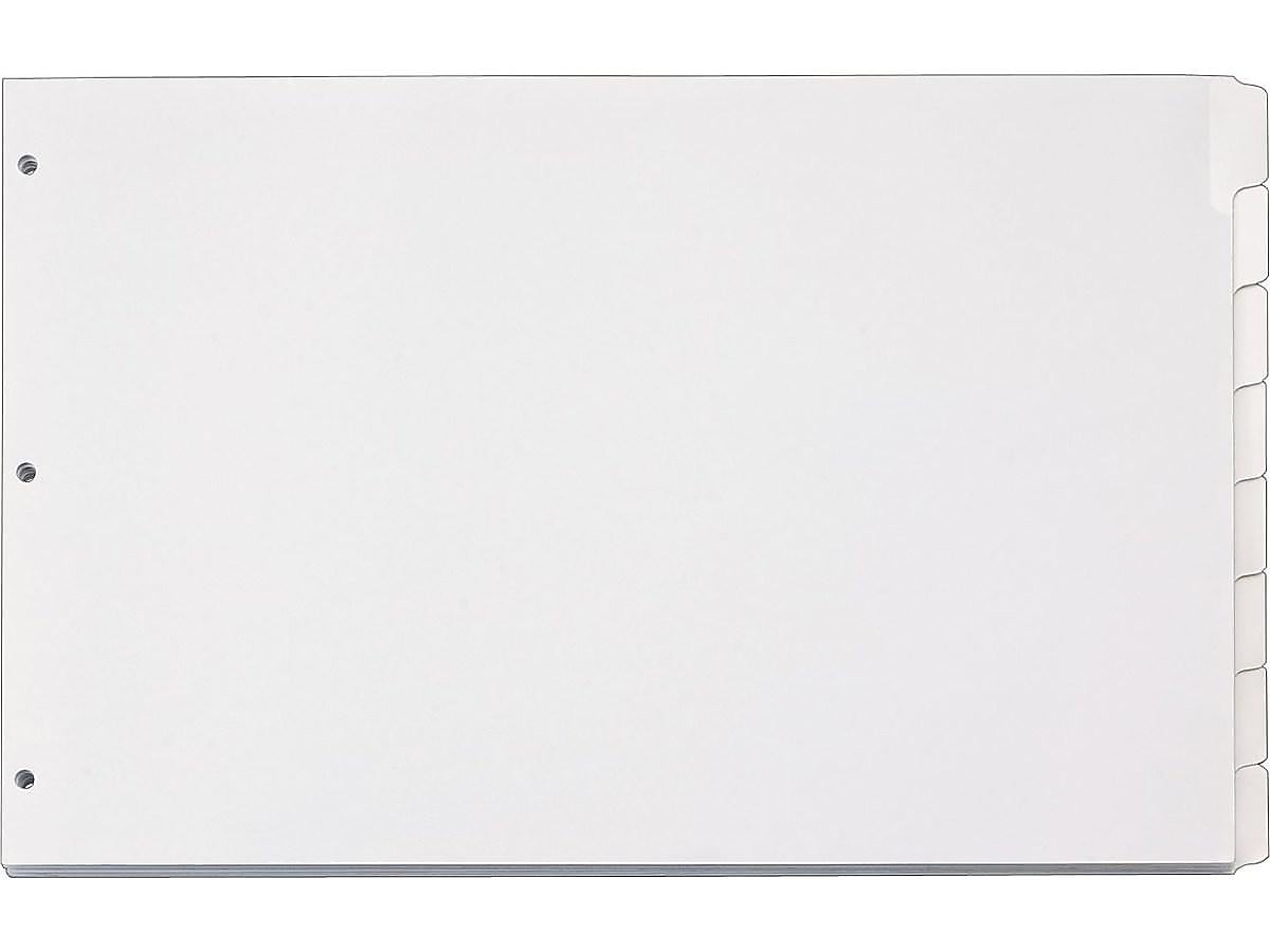 Cardinal Write & Erase Paper Dividers, 8-Tab, White