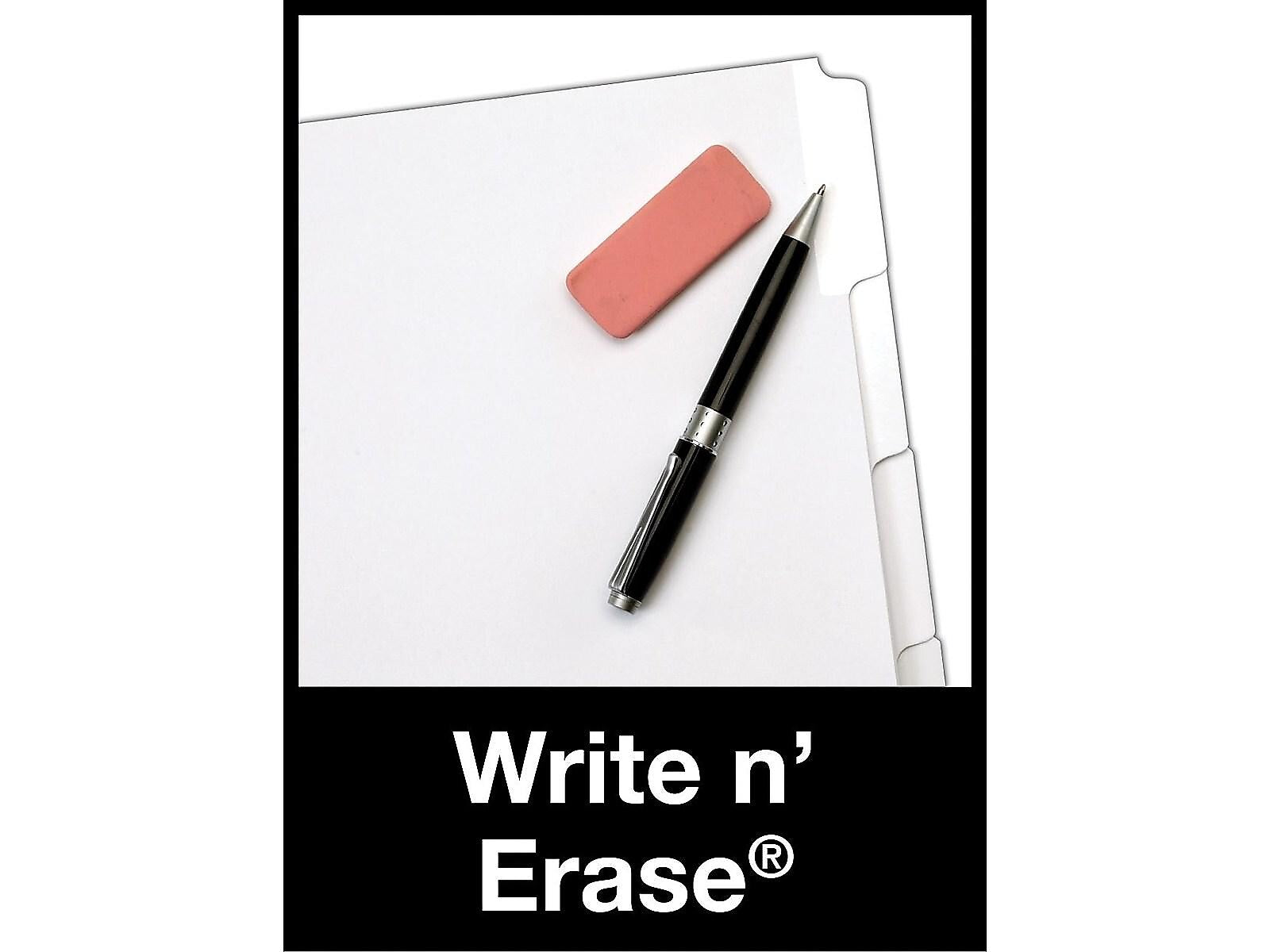 Cardinal Write & Erase Paper Dividers, 8-Tab, White