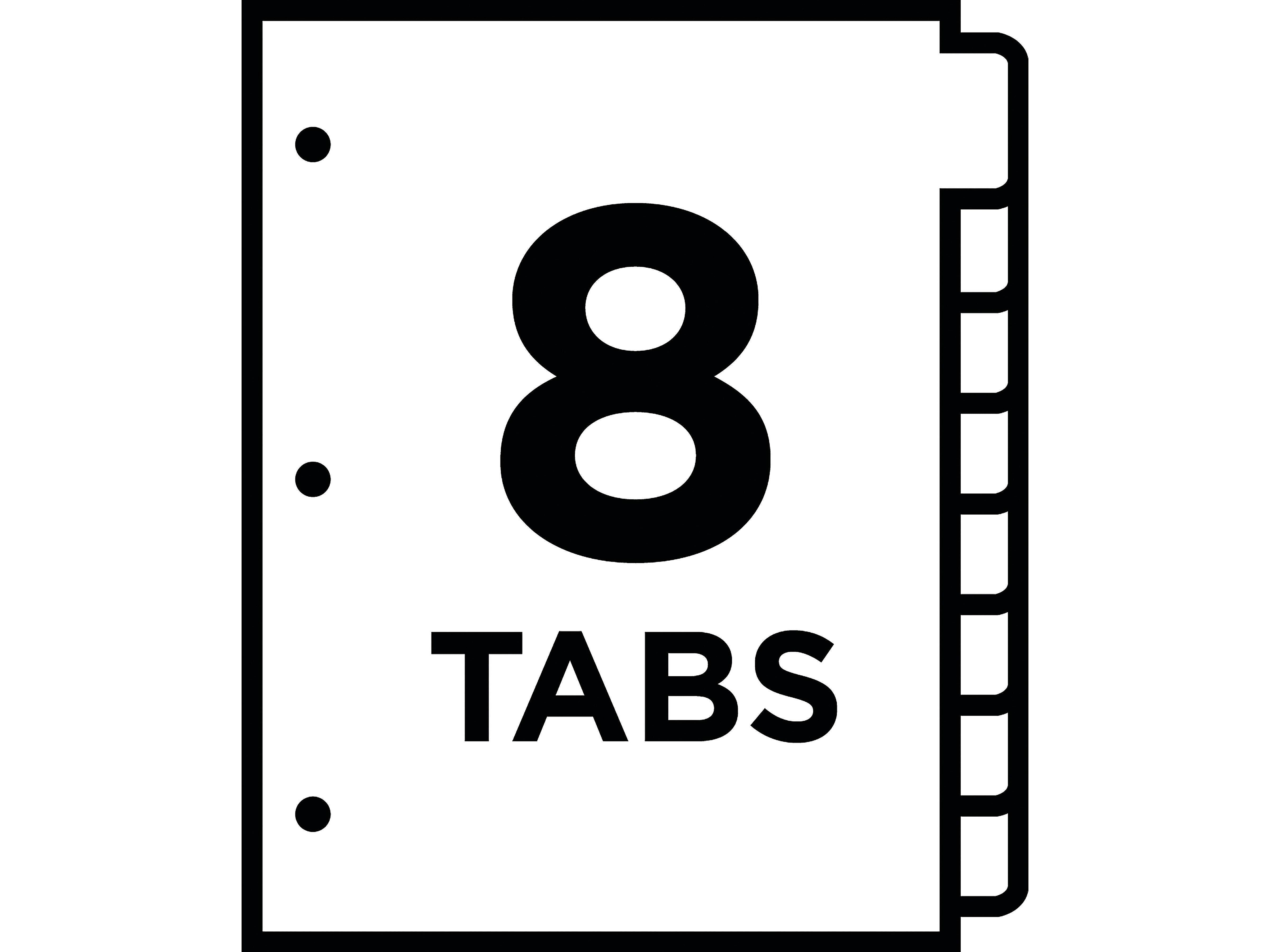 Cardinal Write & Erase Paper Dividers, 8-Tab, White