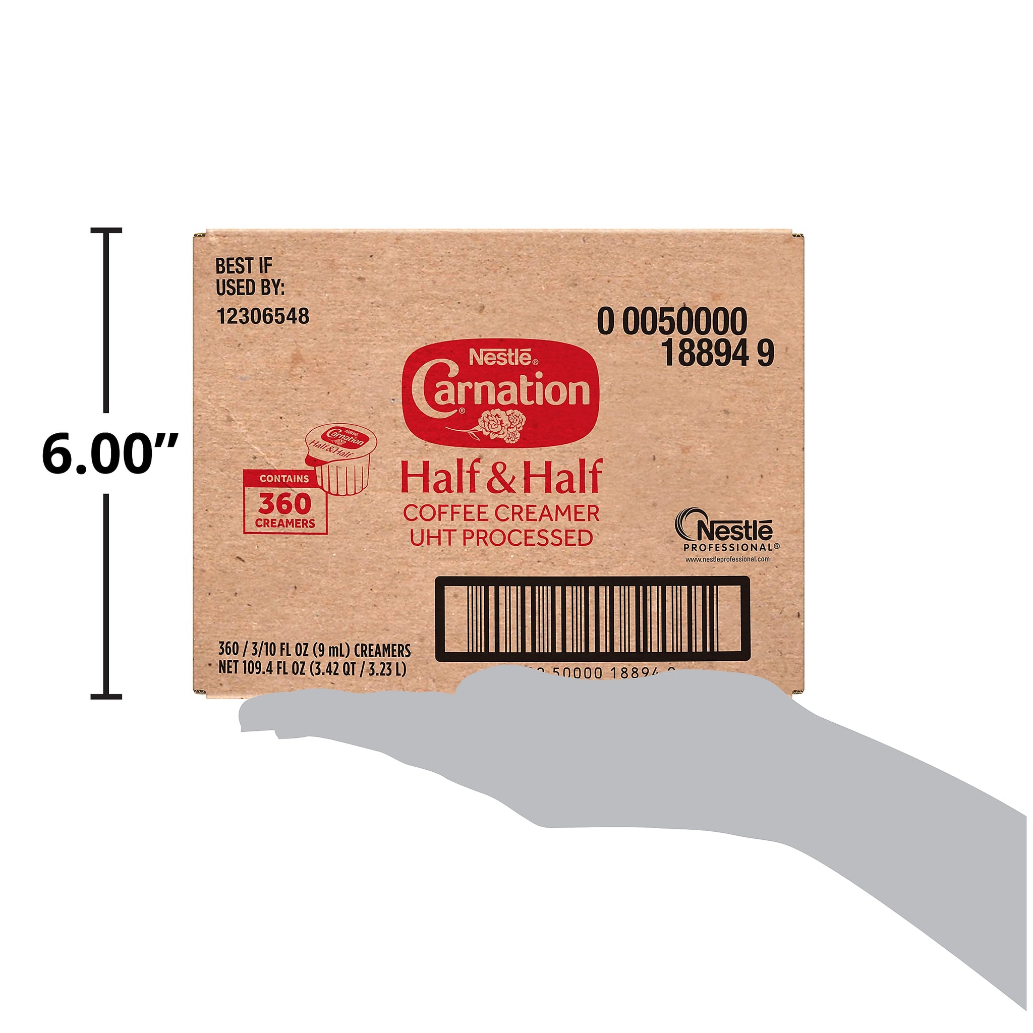 Carnation Half and Half Dairy Free Liquid Creamer, 0.3 oz., 360/Carton