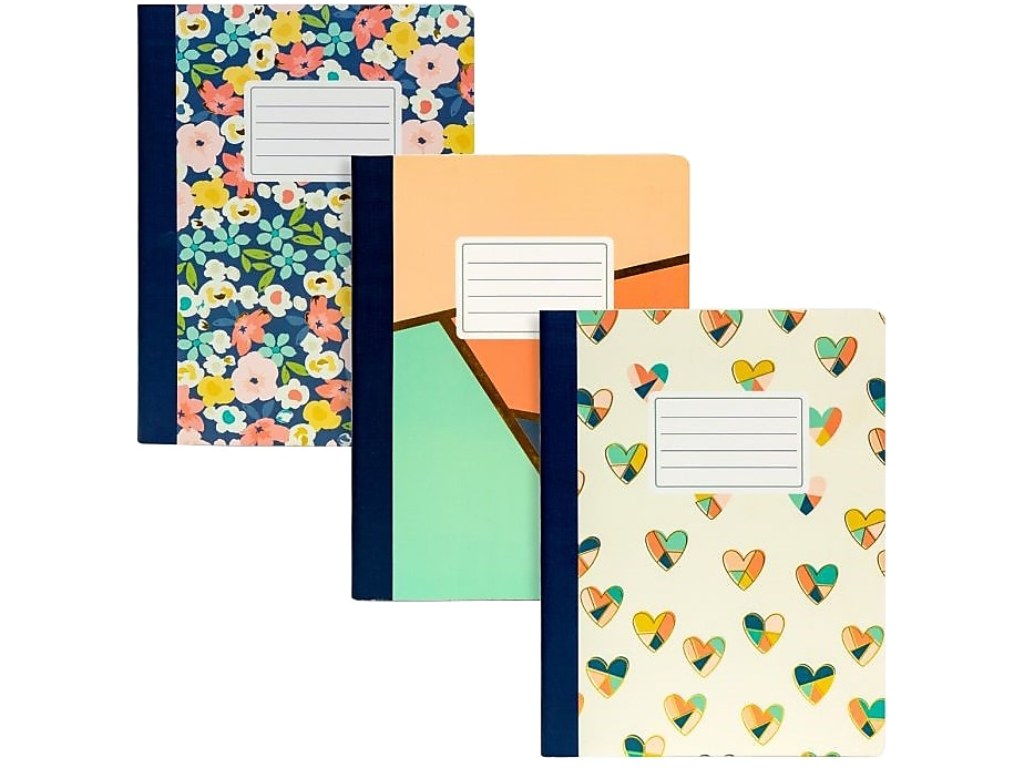 Carpe Diem Floral Love Composition Notebooks, 7.5