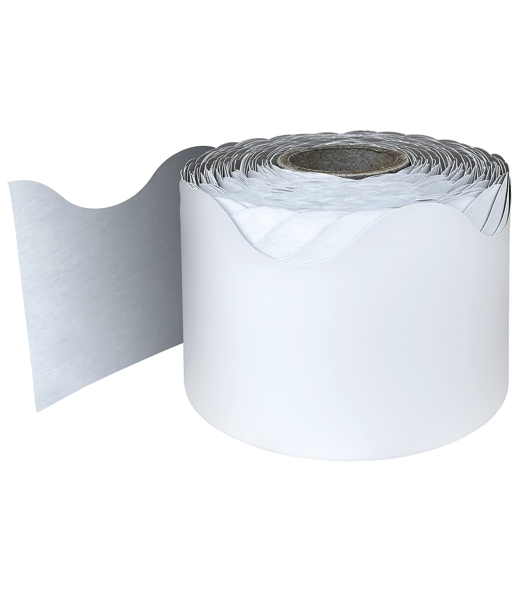 Carson-Dellosa Rolled Scalloped Bulletin Board Borders, White
