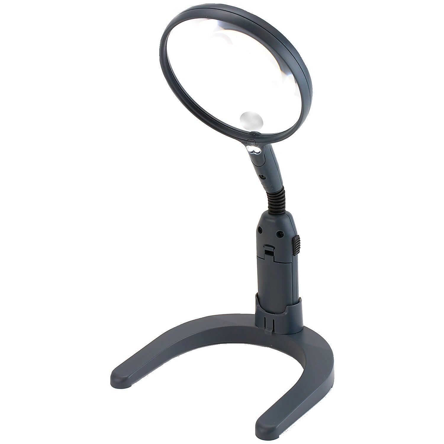 Carson Optical MagniLamp 2x LED Magnifier with Built-in 3.5x Spot Lens, Black