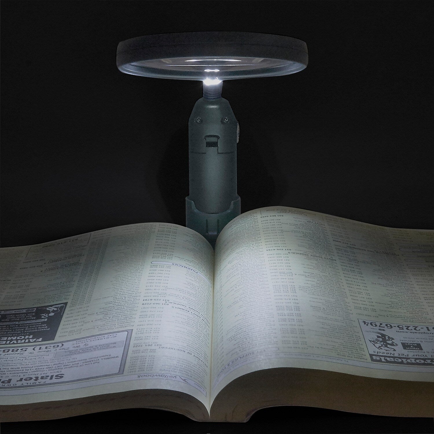Carson Optical MagniLamp 2x LED Magnifier with Built-in 3.5x Spot Lens, Black