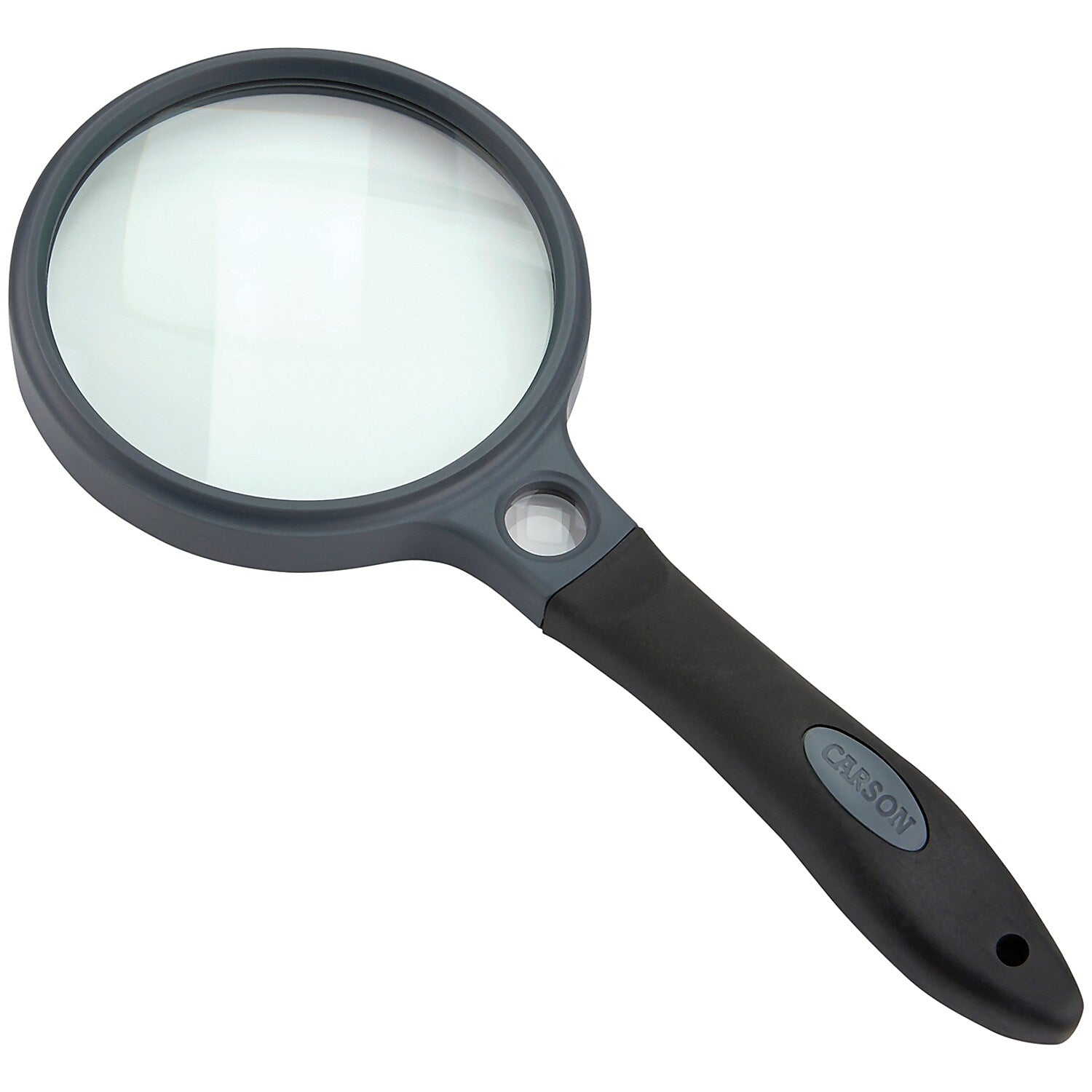 Carson Optical SureGrip 2x Soft-Grip Magnifier with 11.5x Spot Lens,