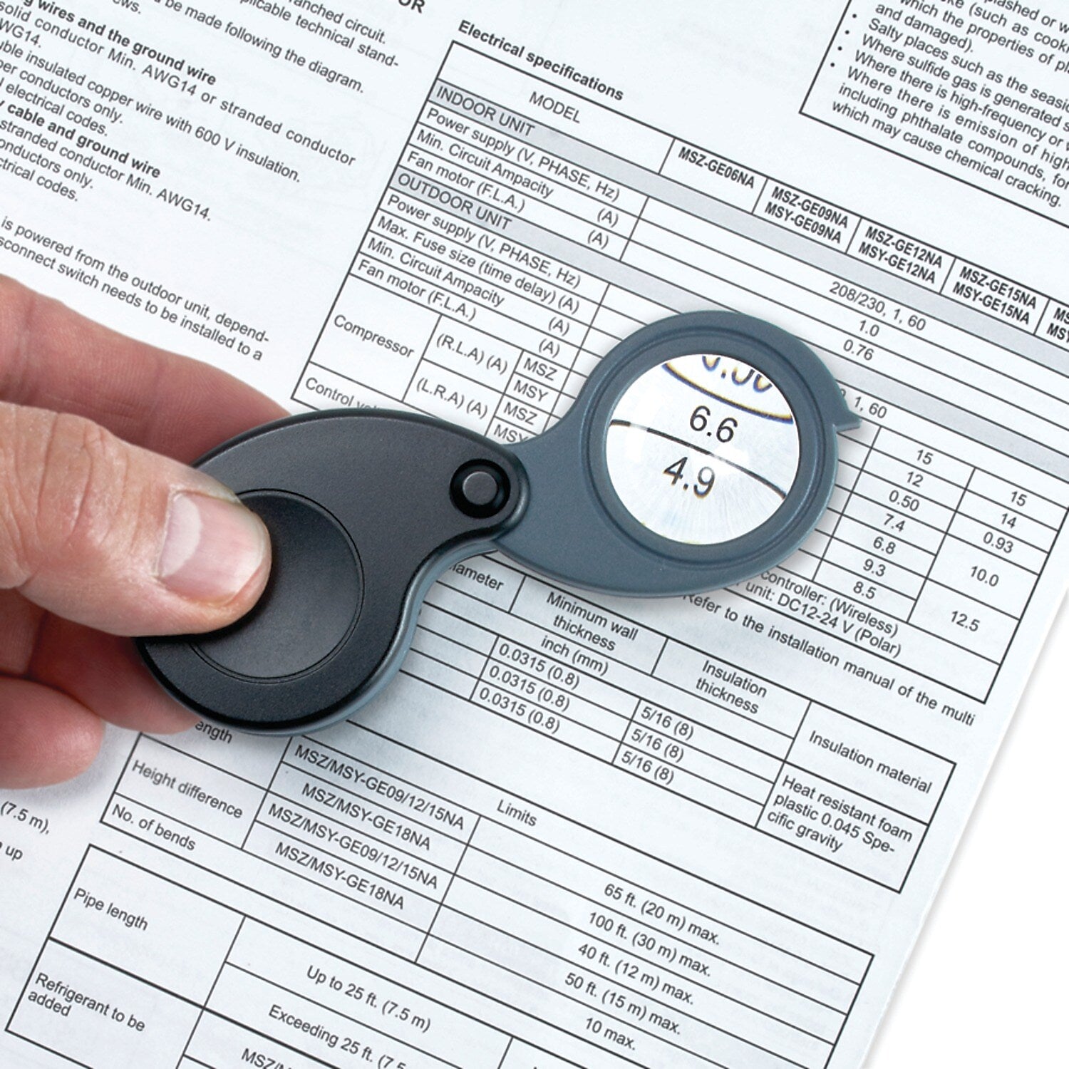Carson Optical TriView 5x-15x Folding Magnifier,