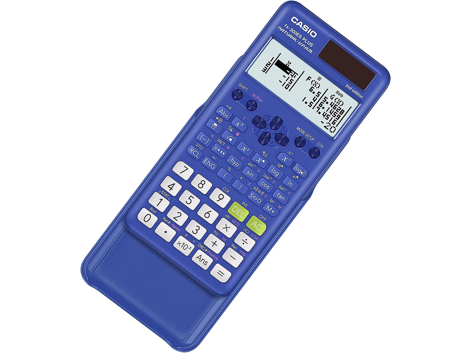 Casio 2nd Edition 16-Digit Solar Powered Scientific Calculator, Blue