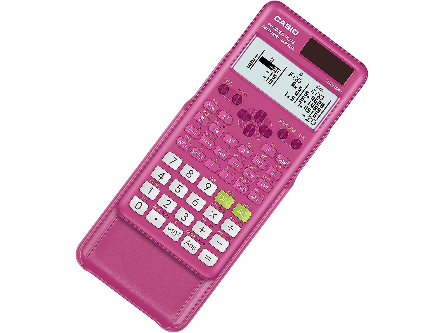 Casio 2nd Edition 16-Digit Solar Powered Scientific Calculator, Pink
