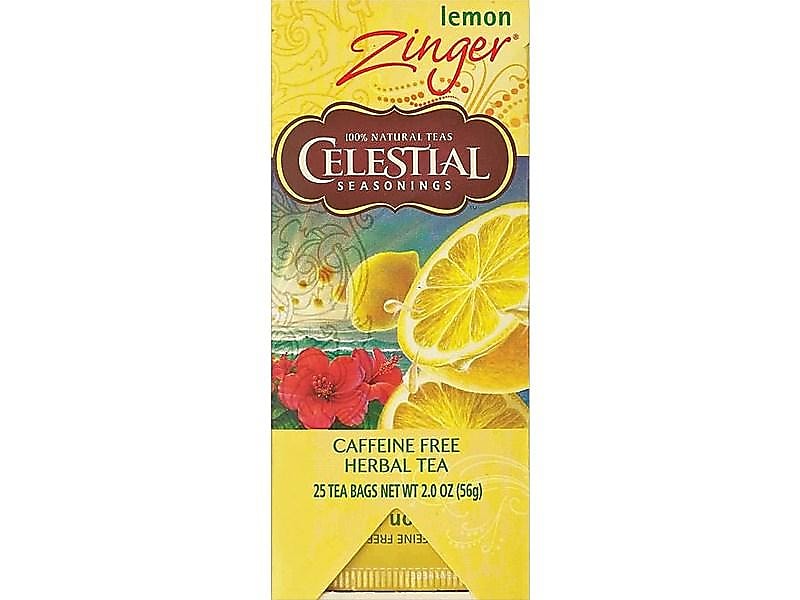 Celestial Seasonings Zinger Lemon Tea Bags, 25/Box