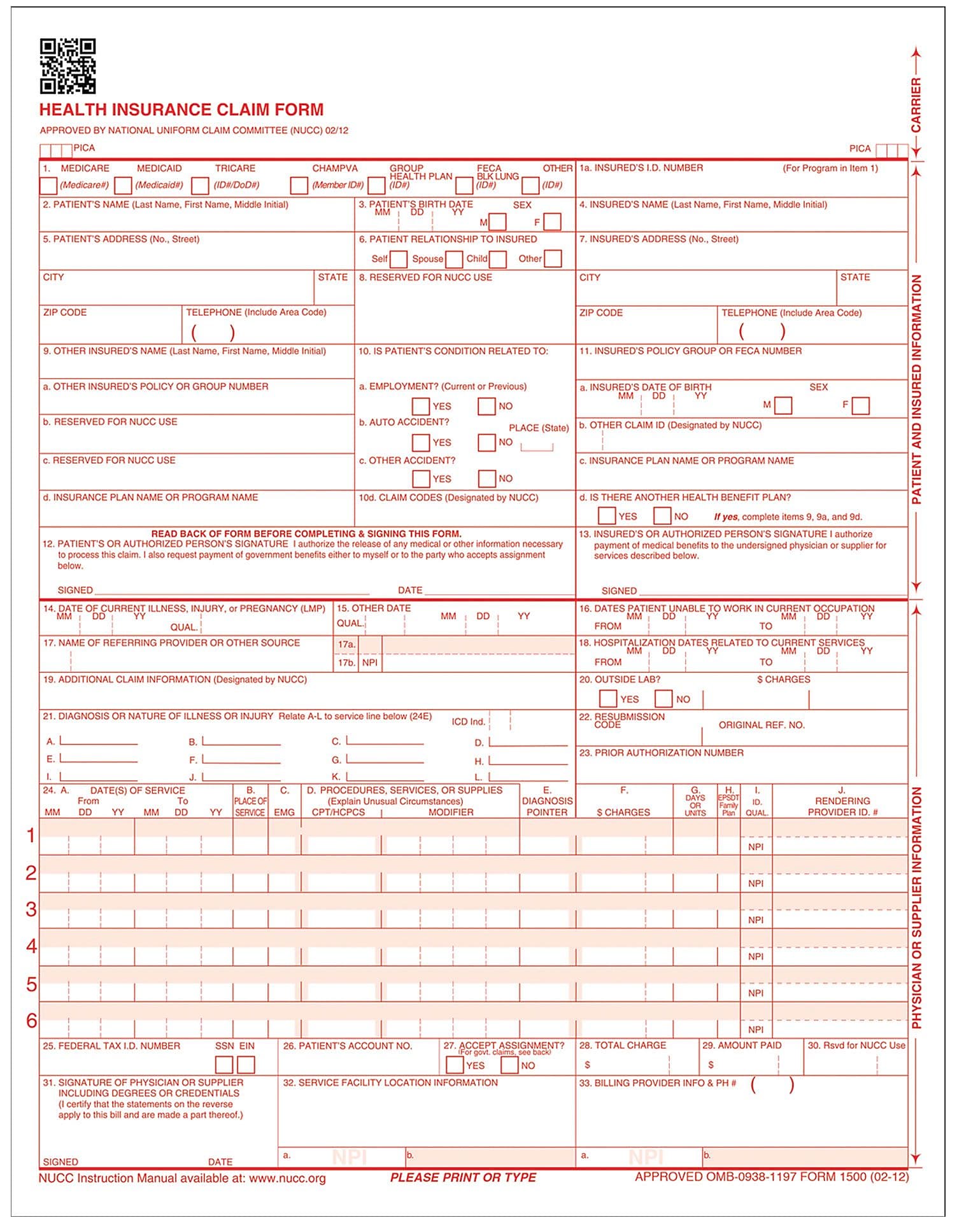 Centers for Medicare and Medicaid Services Forms, 8-1/2