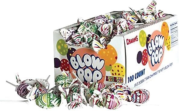 Charms Blow Pop Lollipops, Assorted Flavors, 65 oz., 100 Pieces