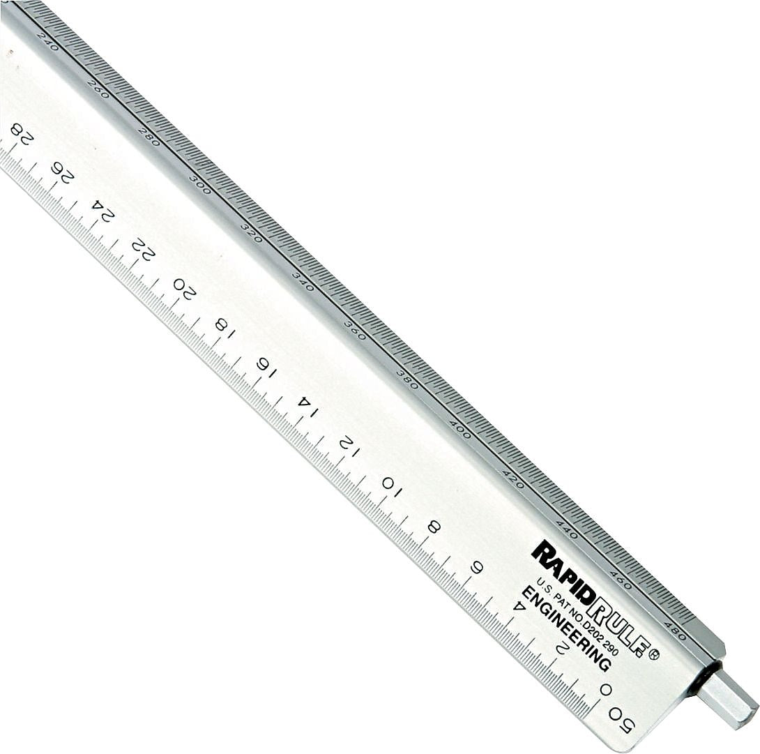 Chartpak® Adjustable Triangular Scale Aluminum Engineers Ruler, 12
