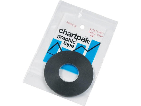 Chartpak Graphic Art Tape, 0.06" x 18 Yds., Black