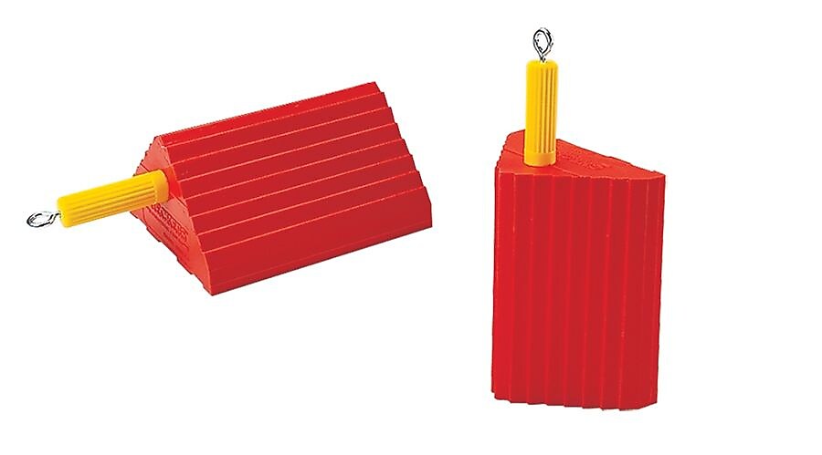 Checkers® Roadblock 4.5 lbs. Small Wheel Chock, Orange, 1 Piece/Pack