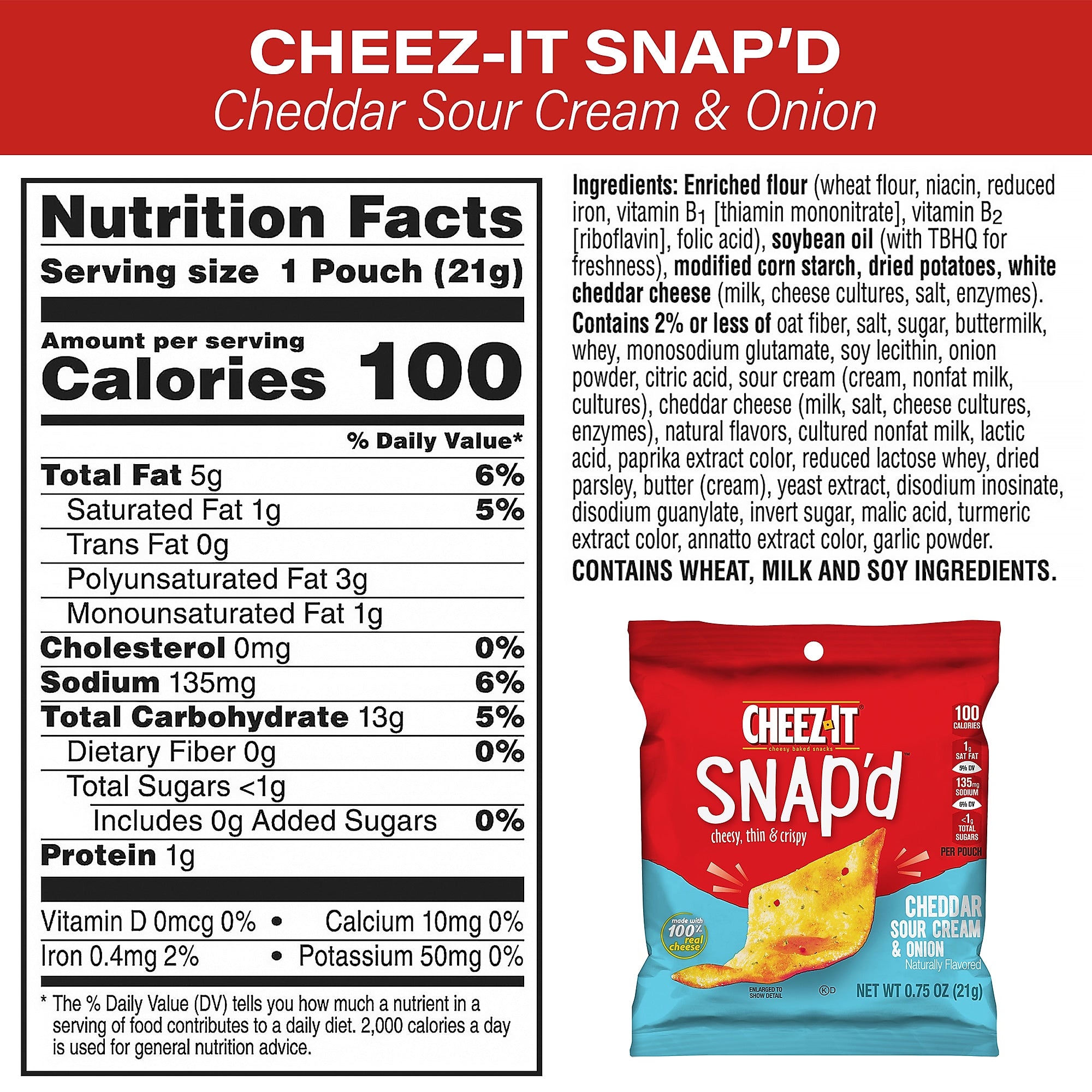 Cheez-It Crackers Variety Box, 1.5 oz., 45 Packs/Box
