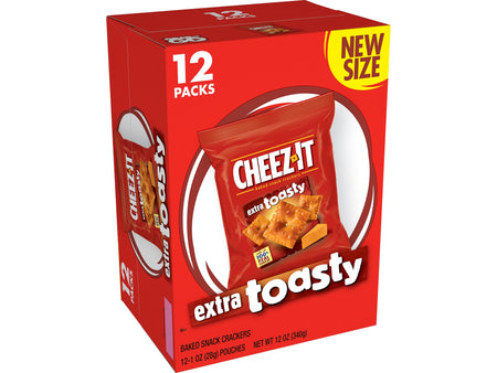 Cheez-It Extra Toasty Extra Toasty Crackers, 1 oz., 12 Packs/Box