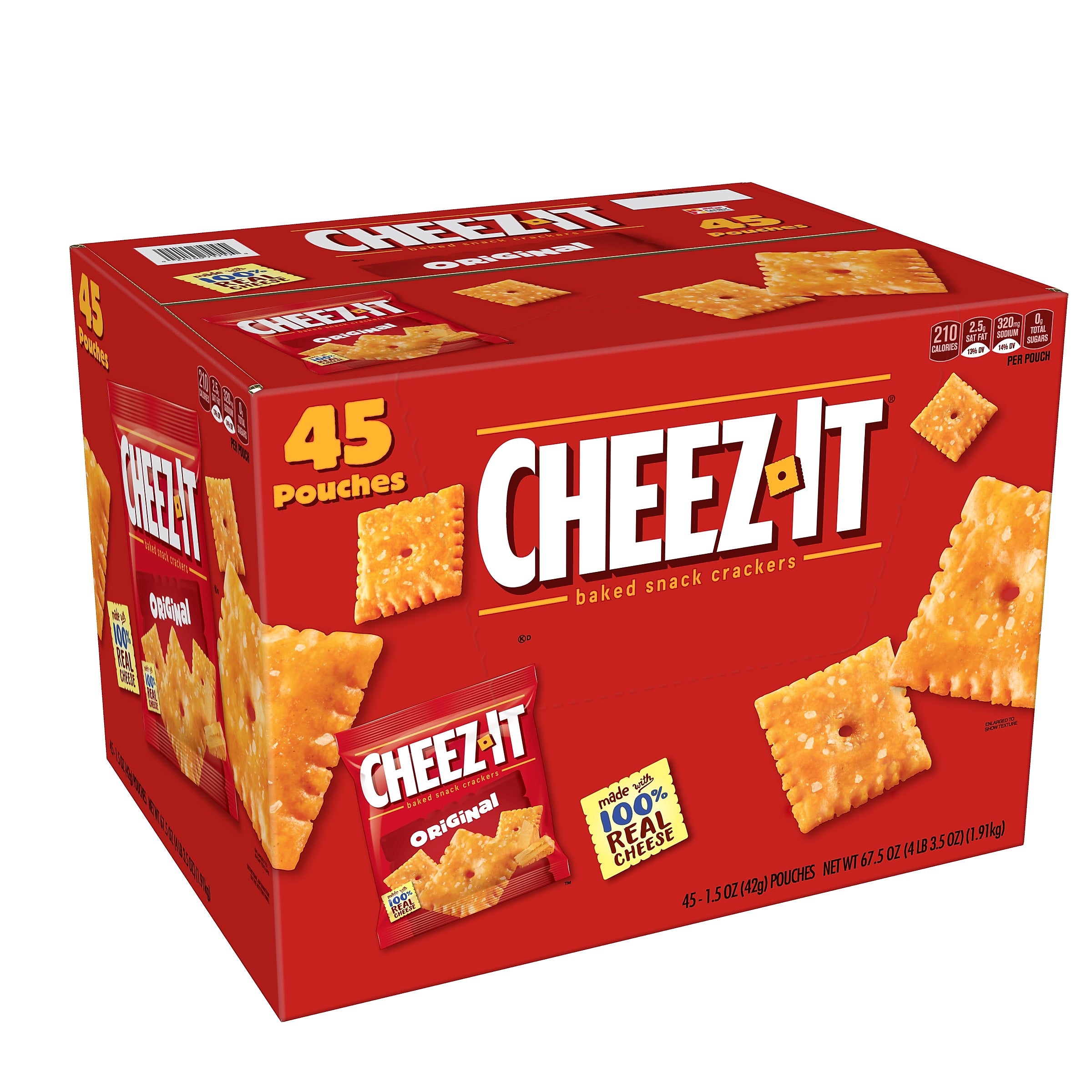 Cheez-It Original Crackers, 1.5 oz, 45/Carton