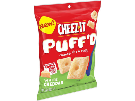 Cheez-It Puff'd Snack Crackers, White Cheddar, 3 Oz., 6/Carton