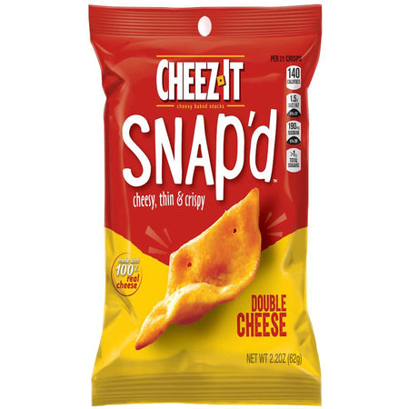 Cheez-It Snap'd Double Cheese Crackers, 2.2 oz., 6 Packs/Box