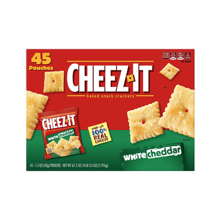 Cheez-It White cheddar Crackers, 1.5 oz., 45 Packs/Box