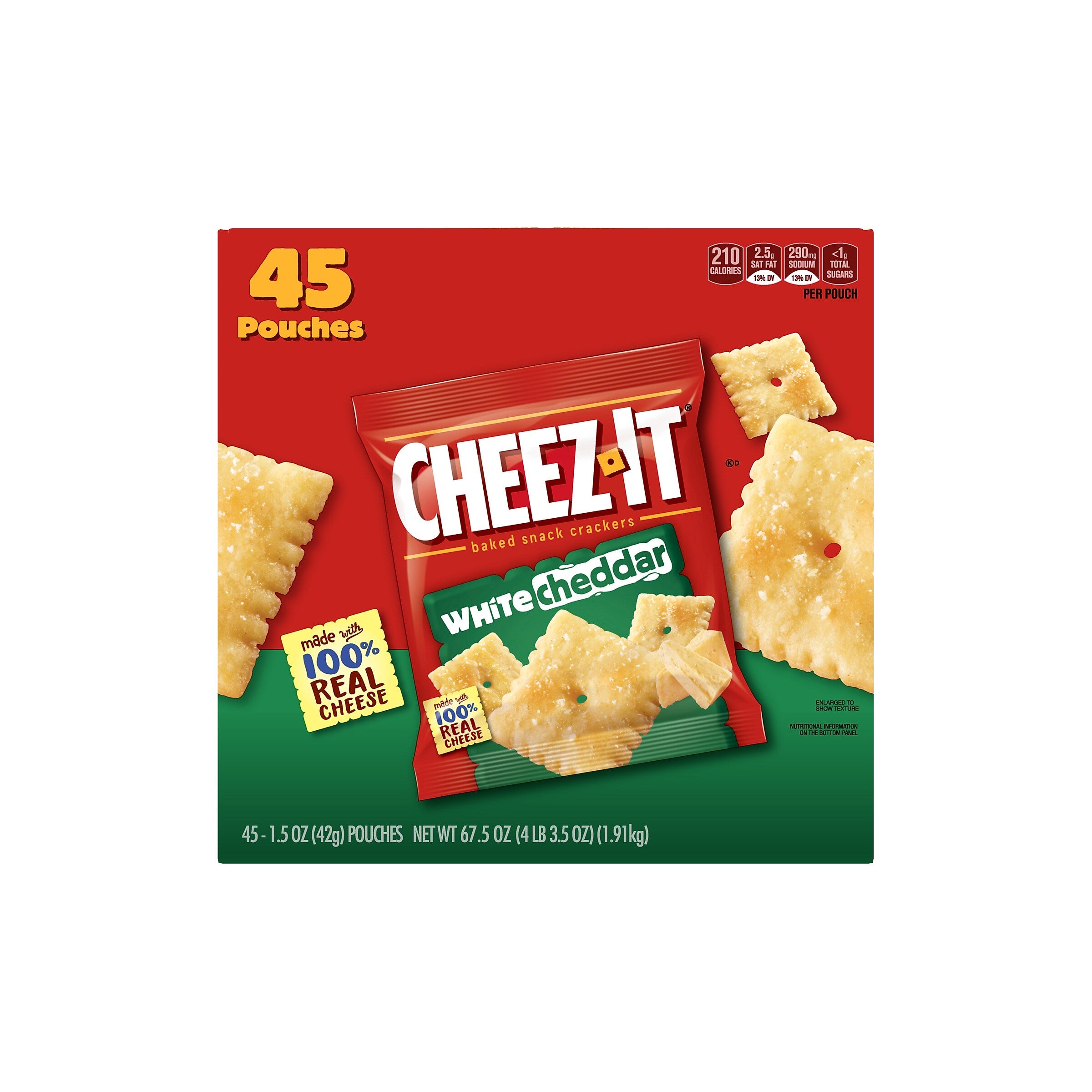 Cheez-It White cheddar Crackers, 1.5 oz., 45 Packs/Box