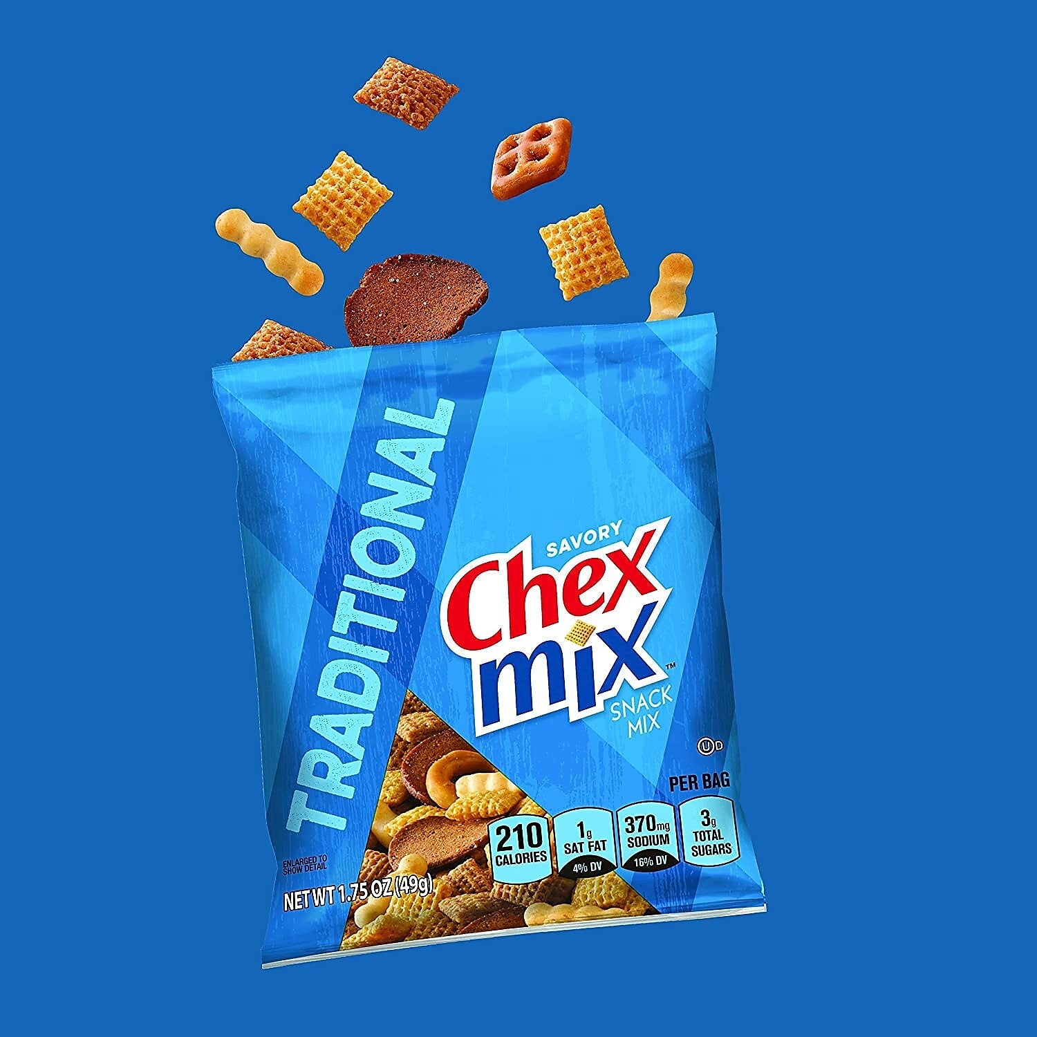 Chex Mix Traditional Savory Snack Mix, 1.75 oz., 60 Bags/Pack