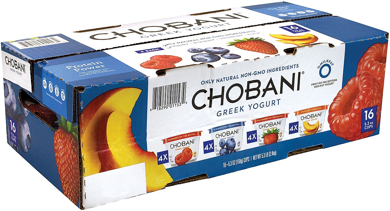 Chobani Greek Yogurt Variety Pack, 5.3 oz., 16/Pack