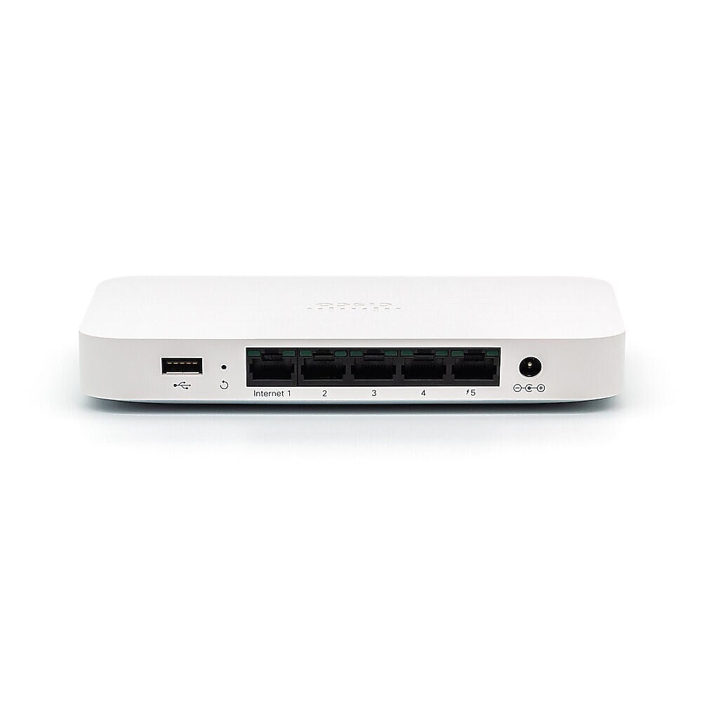 Cisco Meraki Go 5-Port Gigabit Ethernet Unmanaged Switch, White