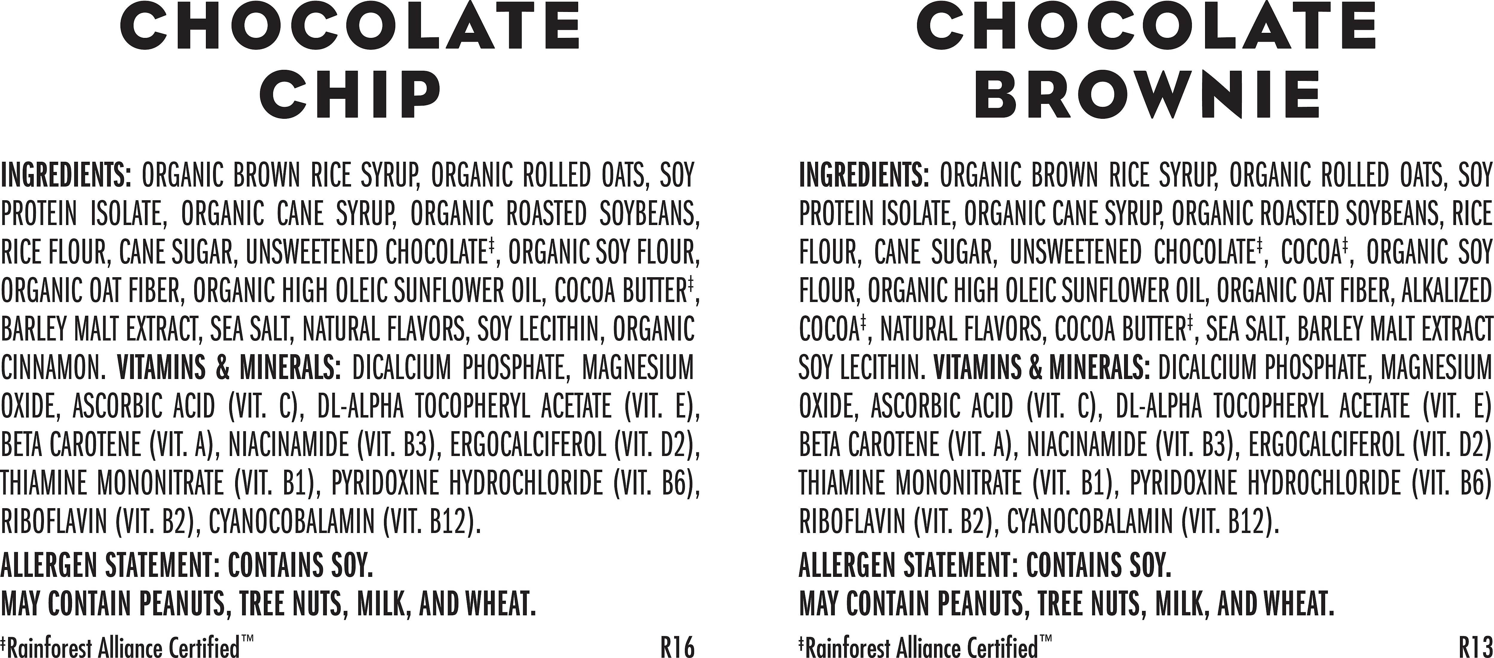 Clif Bar Chocolate Chip and Chocolate Brownie Bar, Variety Pack, 43.2 oz, 18/Box