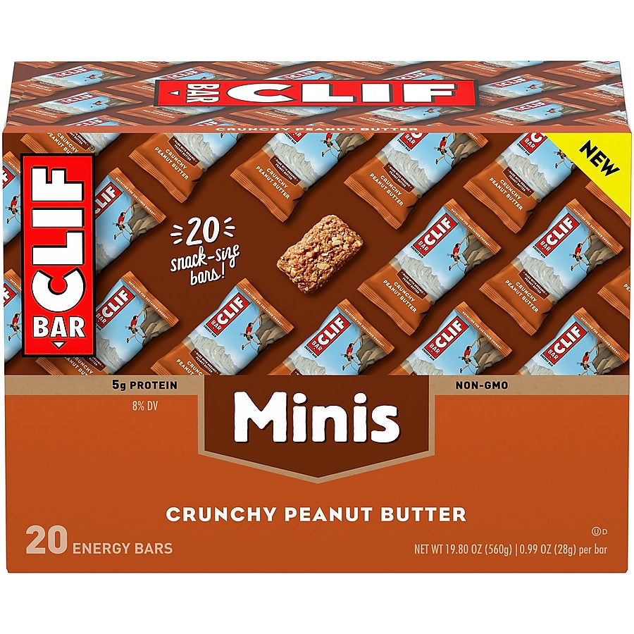 Clif Bar Crunchy Peanut Butter Minis,1.0 oz., 20/Box
