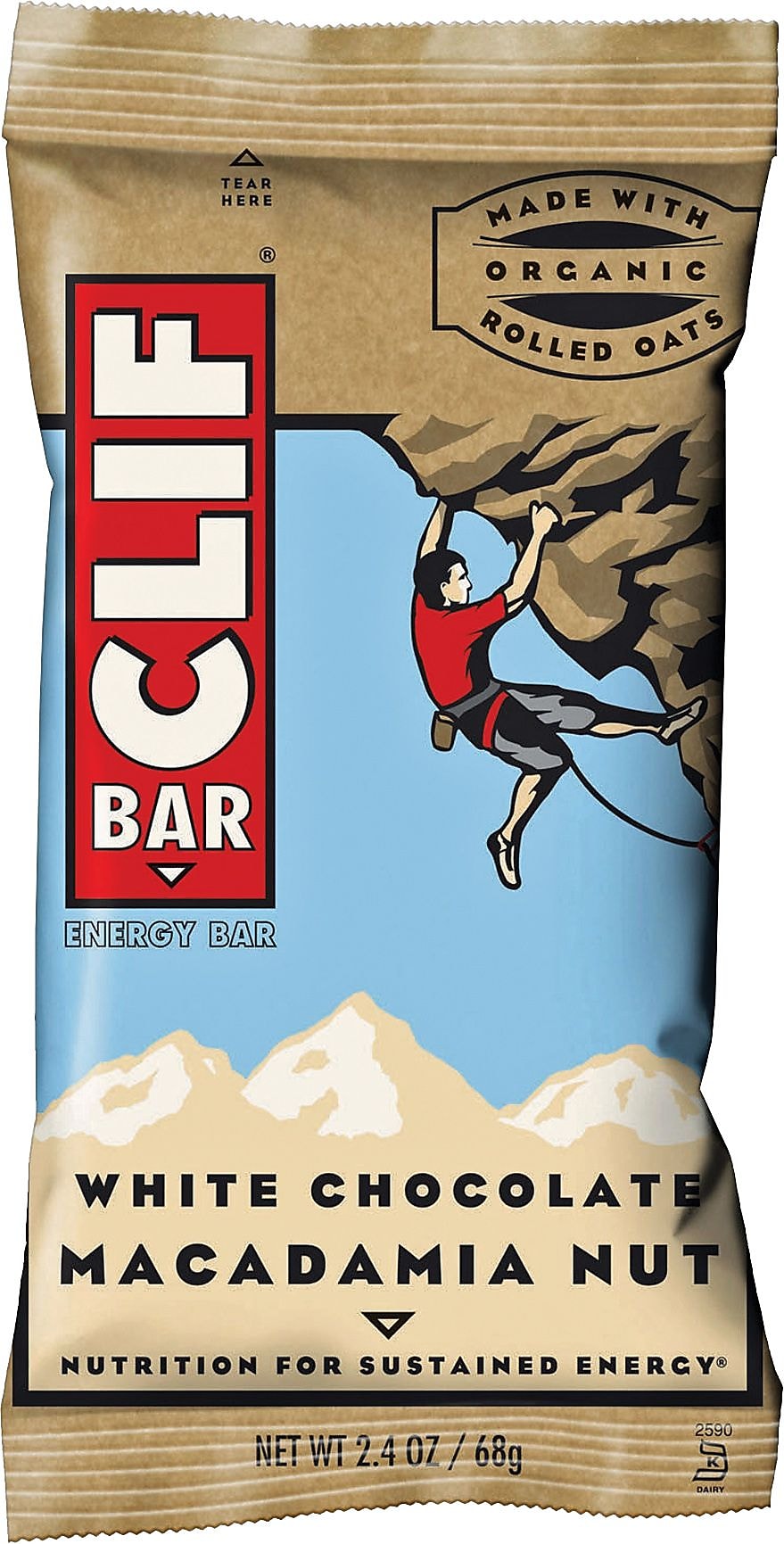 Clif Bar White Chocolate Macadamia Energy Bar, 12 Bars/Box