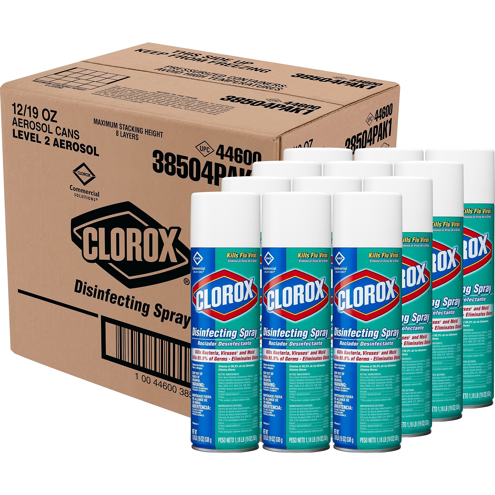 Clorox Commercial Solutions All-Purpose Cleaners & Spray Disinfectant, Fresh Scent, 19 oz., 12/Carton