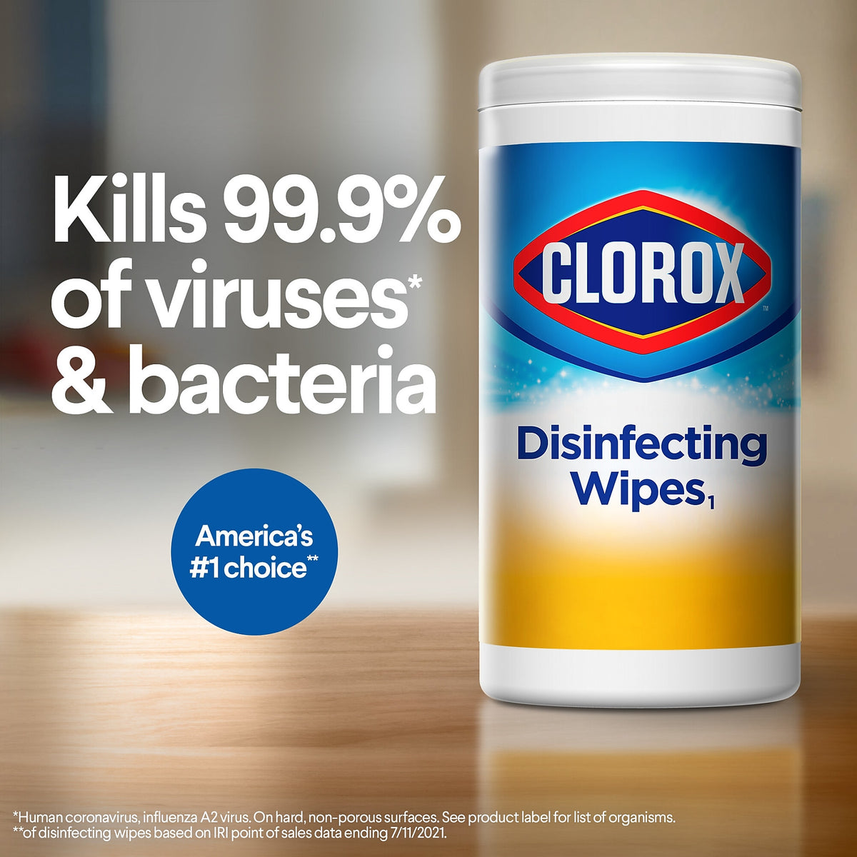 Clorox Disinfecting Wipes Value Pack, Fresh Scent and Crisp Lemon Scent, 35 Wipes/Canister, 3/Pack