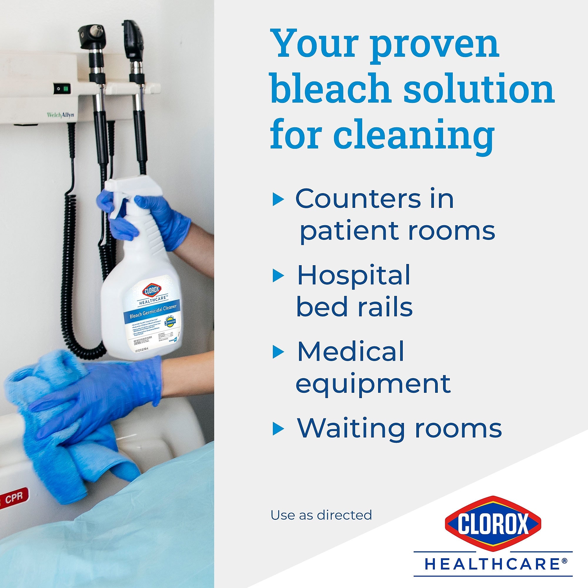 Clorox Healthcare Bleach Germicidal Cleaner, 32 oz., 6/Carton