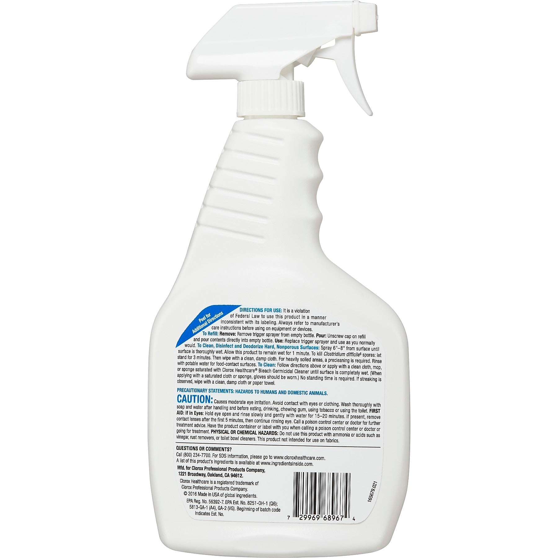 Clorox Healthcare Bleach Germicidal Cleaner Spray, 22 Ounces