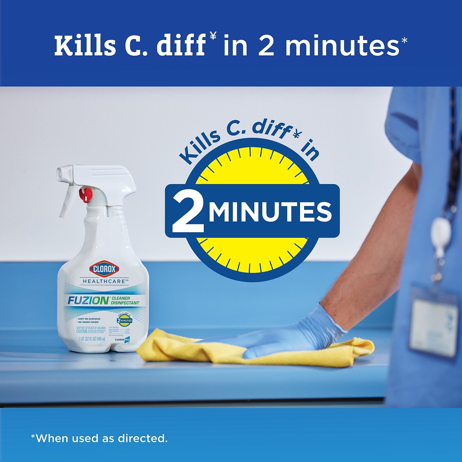 Clorox Healthcare Fuzion Cleaner Disinfectant Spray, 32 fl. Oz.