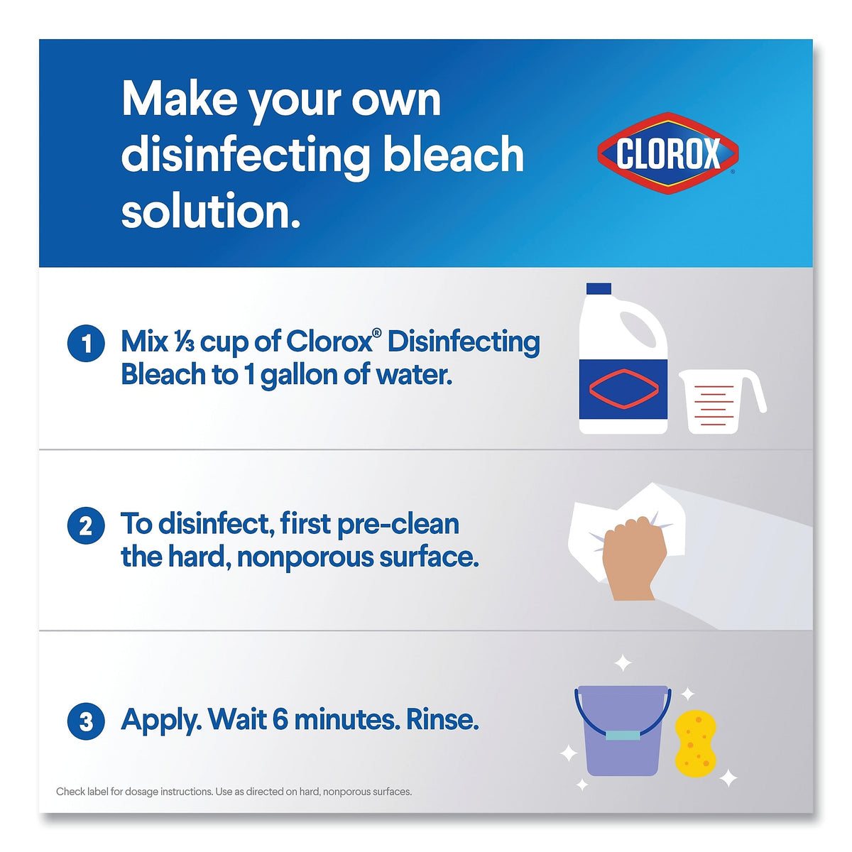 Clorox Regular Bleach with CloroMax Technology, 24 oz Bottle, 12/Carton