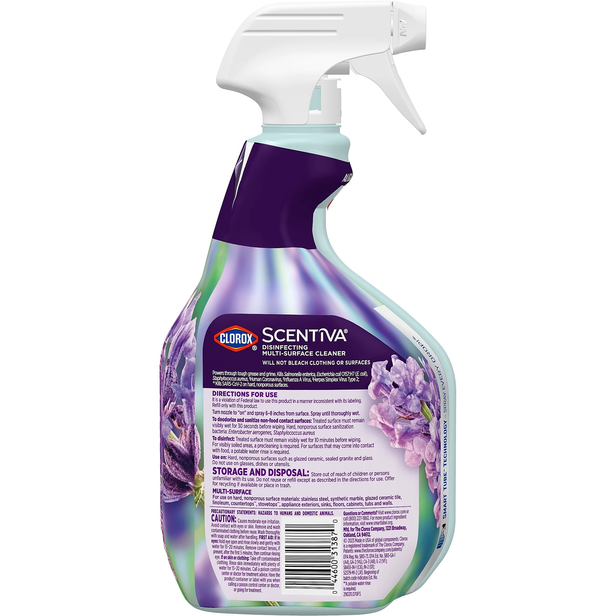 Clorox Scentiva Disinfecting Multi-Surface Cleaner Spray Bottle, Lavender and Jasmine, 32 fl. oz.