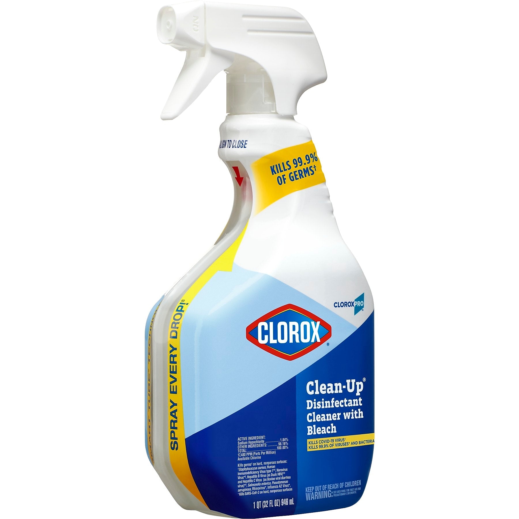 CloroxPro Clean-Up Disinfectant Cleaner with Bleach Spray, 32 oz.