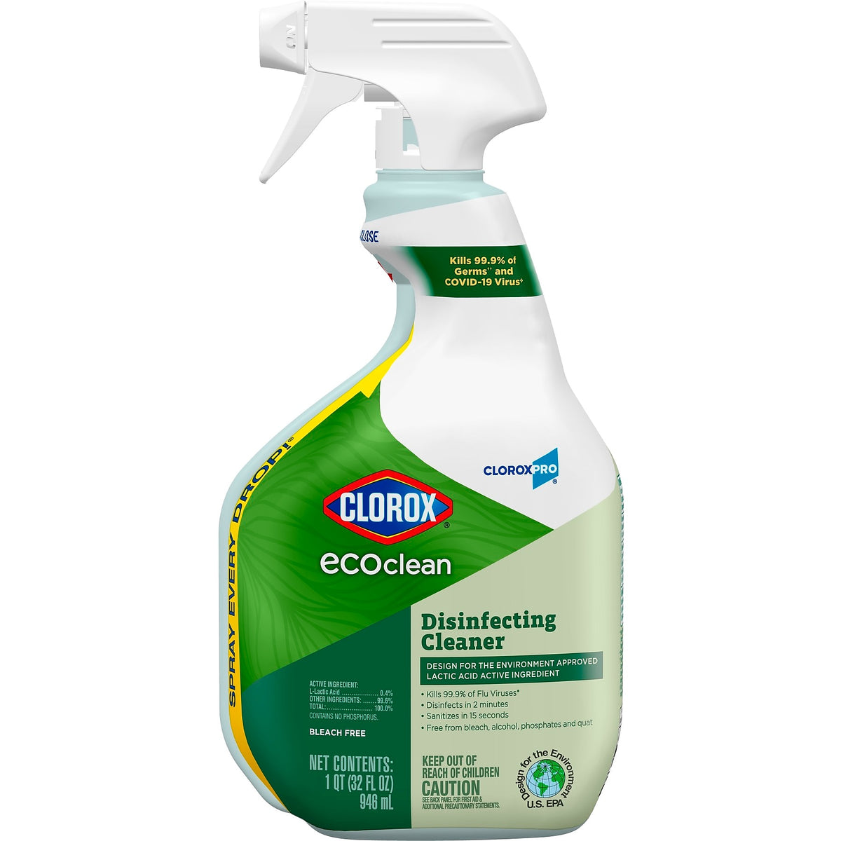 CloroxPro Clorox EcoClean Disinfecting Cleaner, 32 Oz.