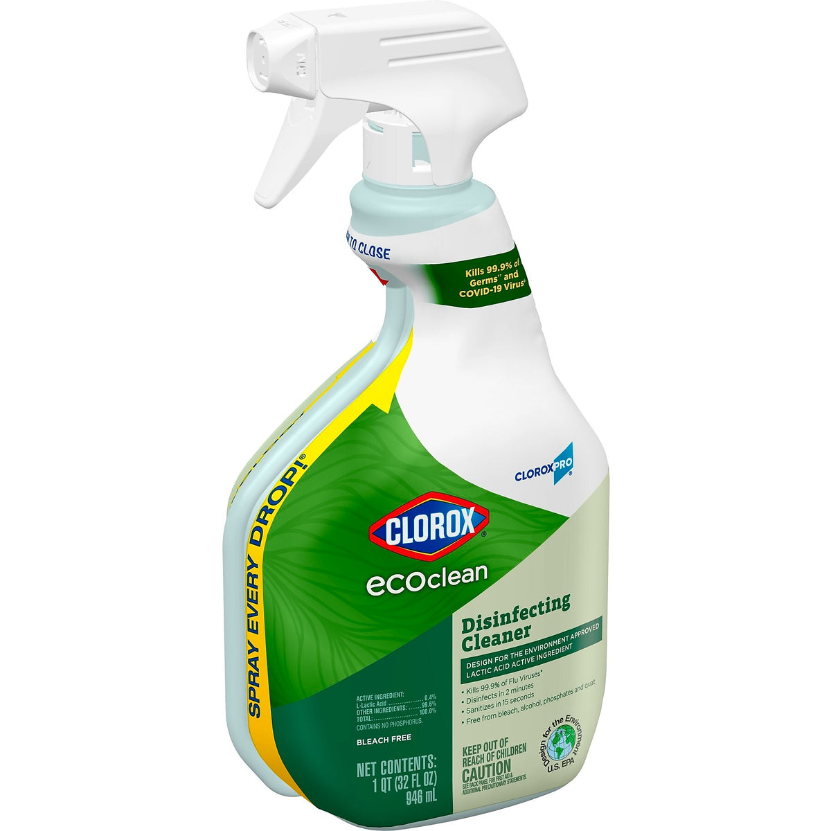 CloroxPro Clorox EcoClean Disinfecting Cleaner, 32 Oz.