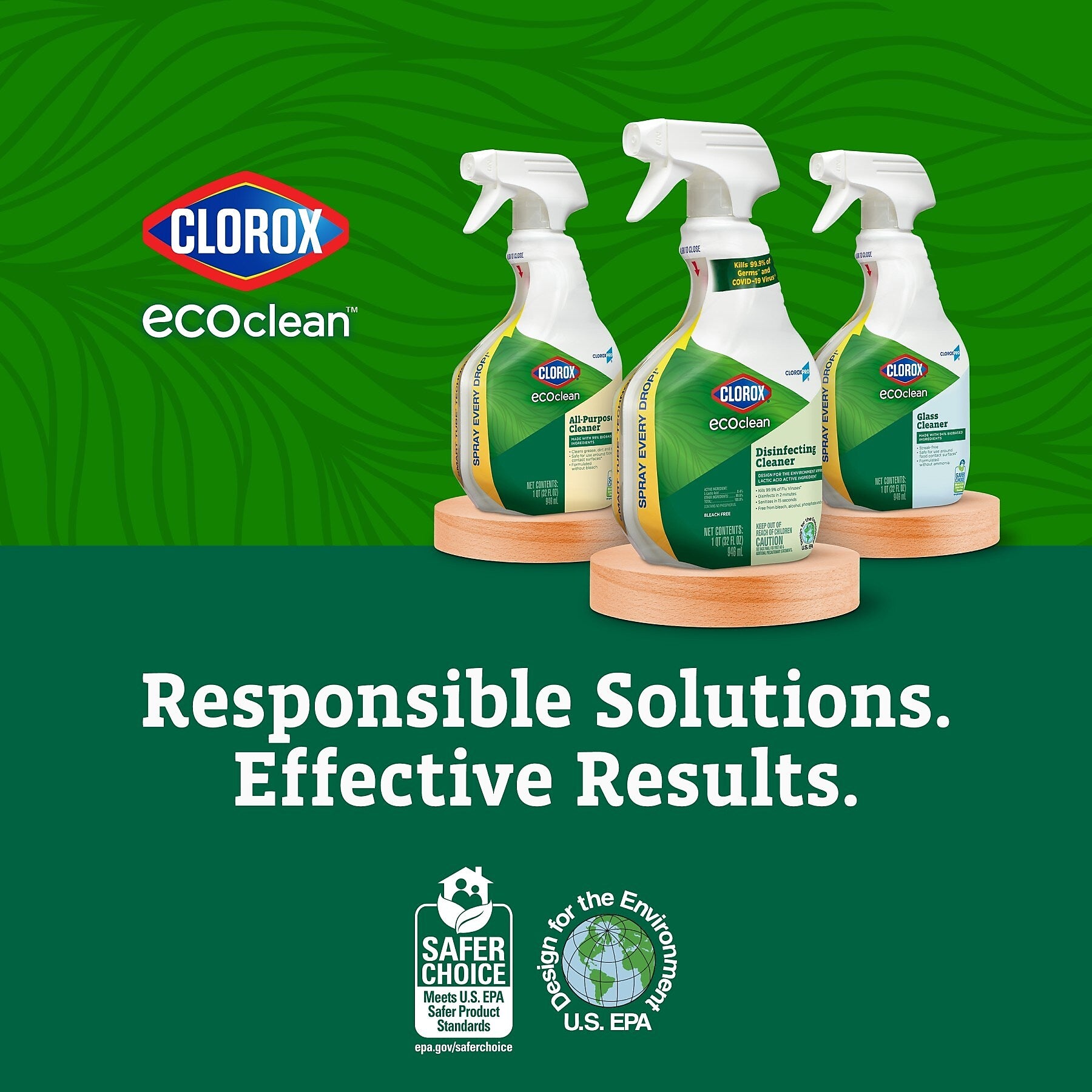 CloroxPro Clorox EcoClean Disinfecting Cleaner, 32 Oz.