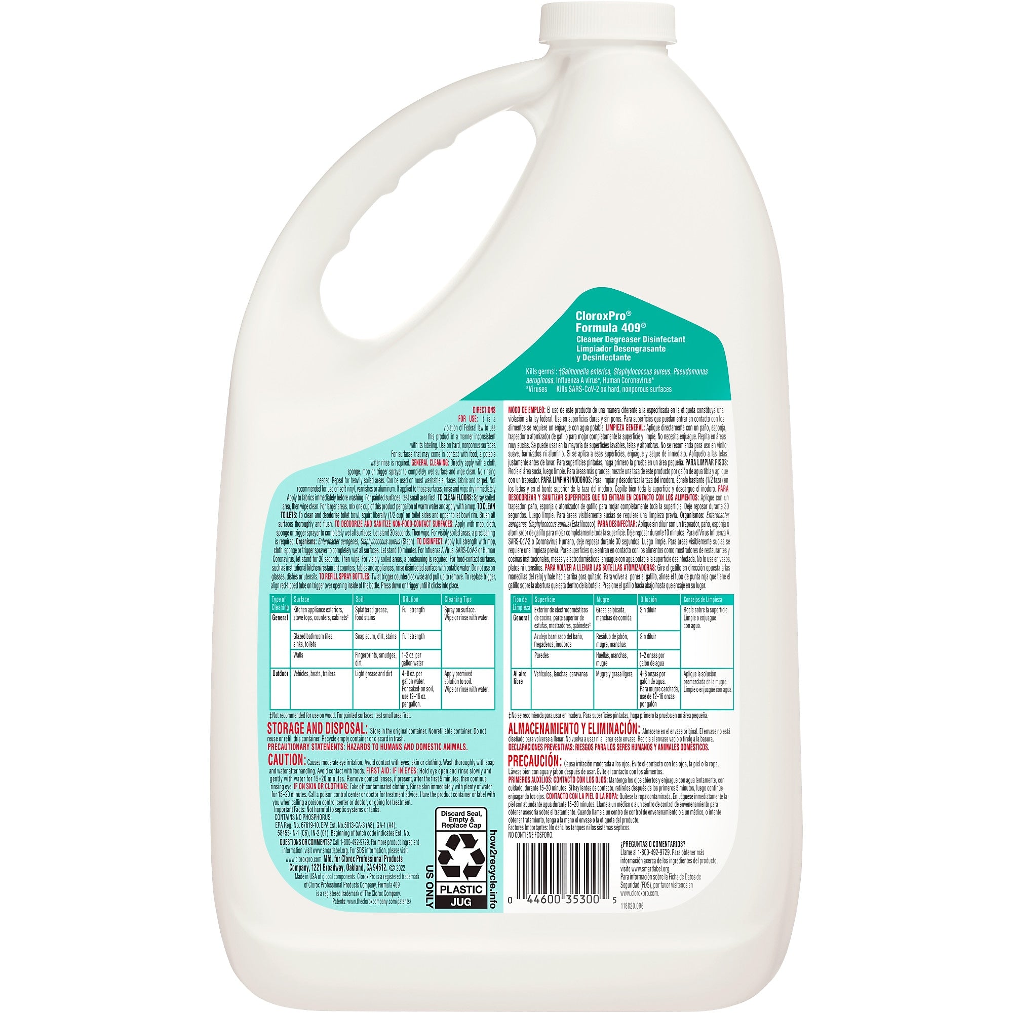 CloroxPro Formula 409 Cleaner Degreaser Disinfectant Refill, 128 fl. oz.