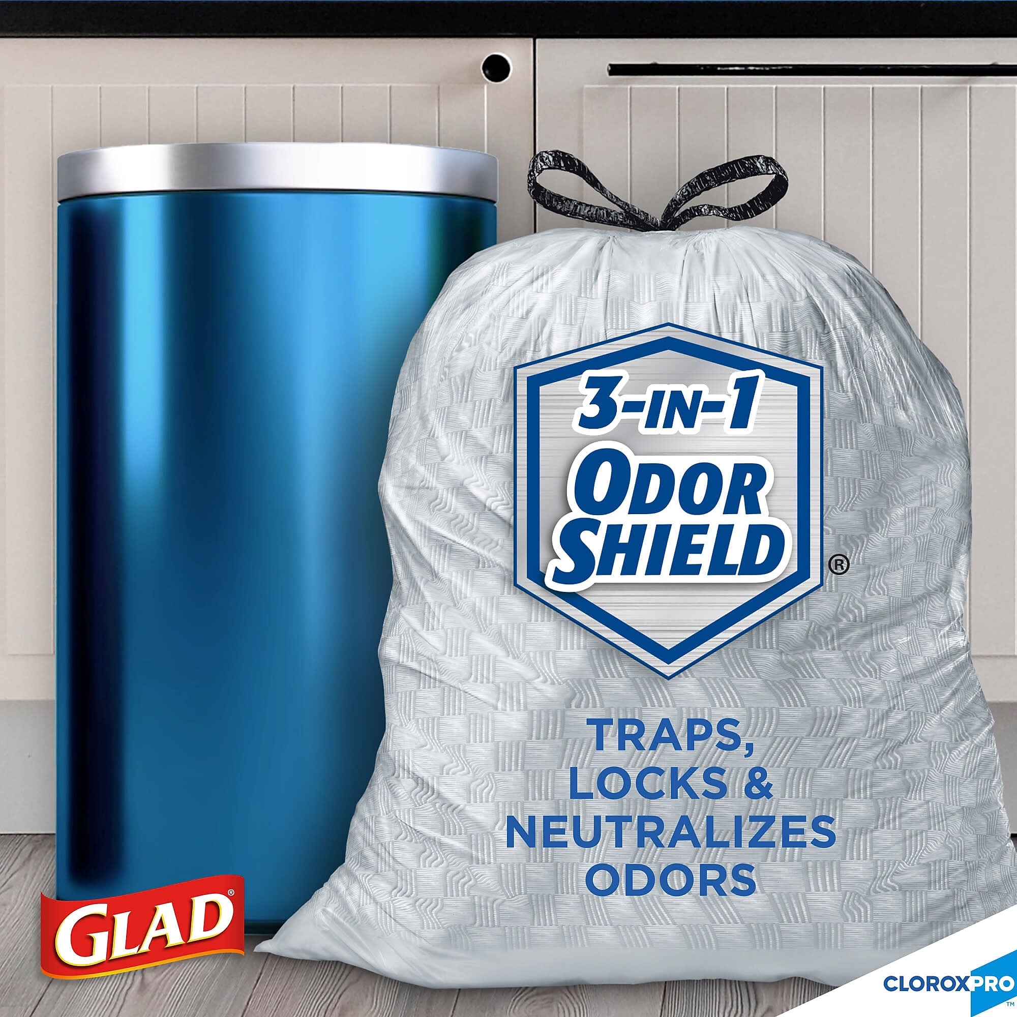 CloroxPro Glad ForceFlex 13 Gallon Tall Kitchen Trash Bag, 23.75