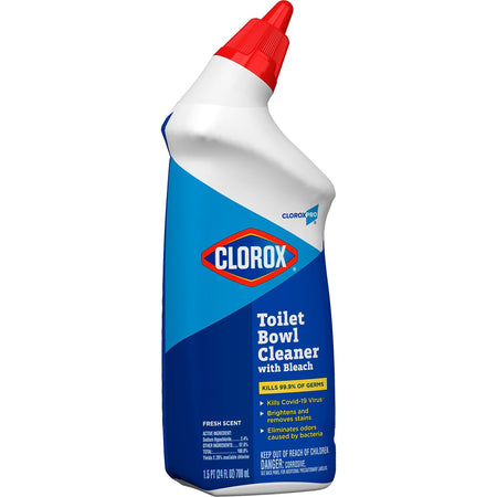 CloroxPro Toilet Bowl Cleaner with Bleach, Fresh Scent, 24 fl. oz., 12/Carton